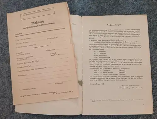 BuV Facharbeiter Lehrbuch Reiseverkehr VEB Verlag DDR Buch 1962