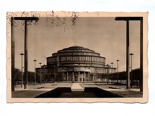 Ak Breslau Jahunderthalle 1938 Wrocław Polen