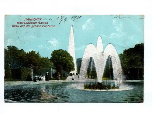 Ak Hannover Herrenhäuser Garten Blick auf die grosse Fontaine 1910