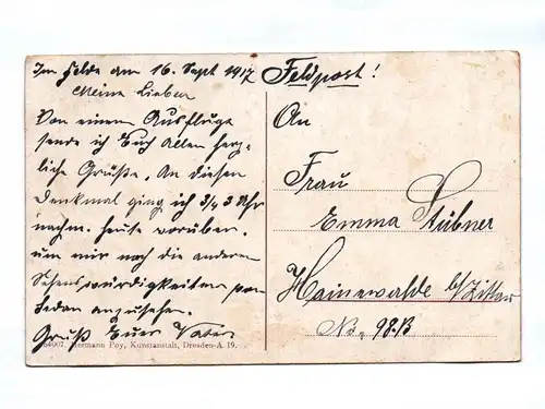 Ak Sedan Museum Ruhmesdenkmal Platz D'Alsace Lorraine 1917 Feldpost Frankreich