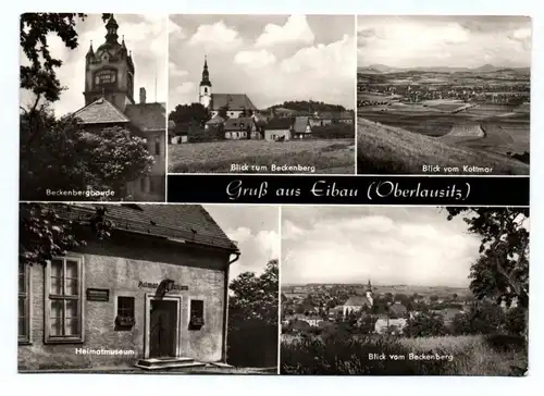 DDR Ak Gruß aus Eibau Oberlausitz Beckenberg Kottmar Heimatmuseum 1972