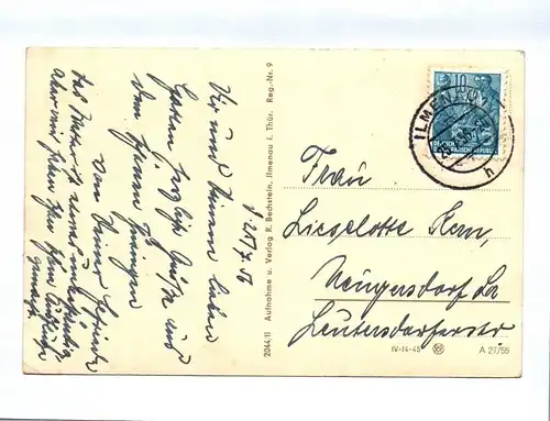 Ak Ilmenau Blick zur Goetheschule DDR 1956