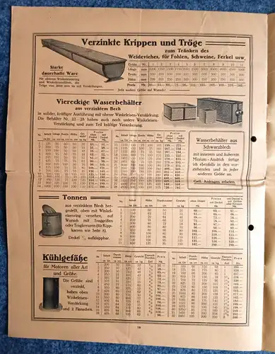 Originaler Prospekt 1916 Maschinenfabrik Halle an der Saale Jauche Wasserfässer