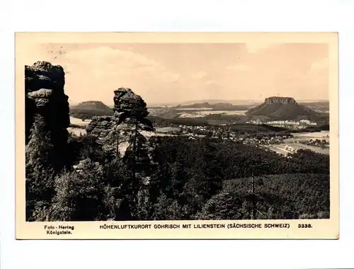 DDR Ak Gohrisch mit Lilienstein 1954 Sächsische Schweiz Höhenluftkurort