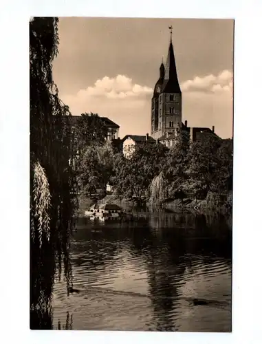 DDR Ak Altenburg Am kleinen Teich Blick auf die Roten Spitzen 1963