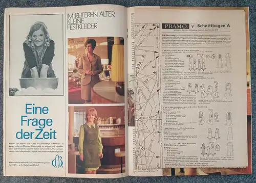 PRAMO Praktische Mode DDR Ausgabe Mai 1969 mit Schnittmuster Zeitschrift