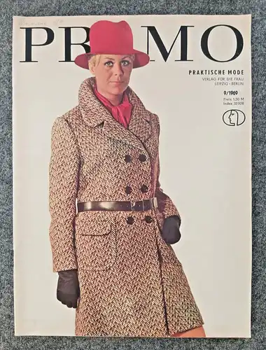 Praktische Mode DDR Zeitschrift mit Schnittmuster PRAMO September 1969