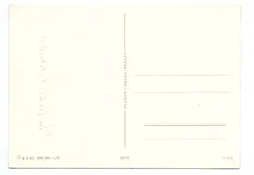 Künstler Ak Osterhase malt Bild Ein frohes Osterfest Postkarte 1963