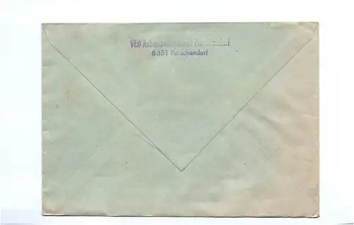 Brief zirca 1968 Ohne Wertzeichen eingegangener PA Löbau Sachs Stempel