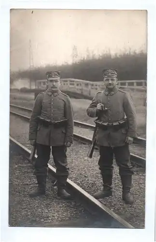 Foto Ak Soldaten Landwehr Regt 88 Eisenbahngleise 1 Wk Belgien