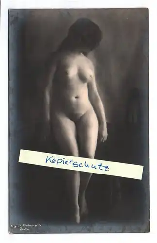 Fotografie nackte Frau 1920er Signiert Indra Foto Ak Nude naked