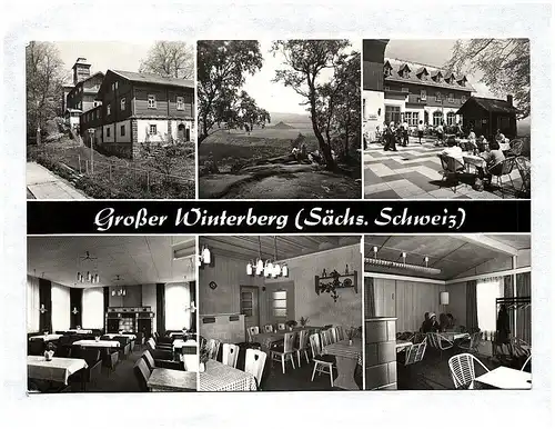 Ak Großer Winterberg Sächsische Schweiz Betriebsferienheim