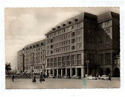 Ak Dresden Altmarkt DDR 1963 Cafe
