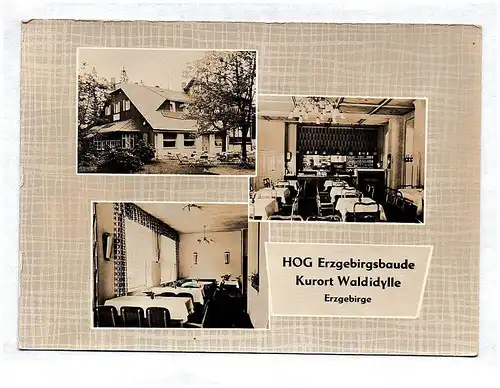 Ak HOG Erzgebirgsbaude Kurort Waldidylle Erzgebirge DDR