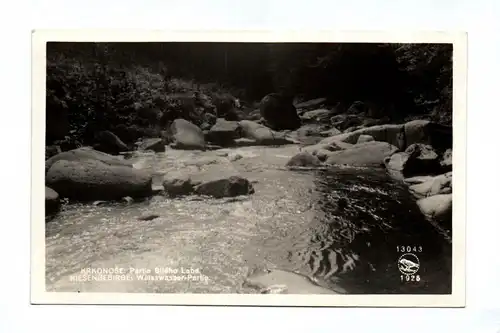 Ak Krkonose Partie Bileho Labe Riesengebirge Weisswasser Partie 1928 Tschechien