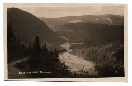 Ak Riesengebirge Riesengrund Obří důl 1928 Tschechien