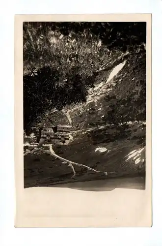 Ak Foto 1928 Tschechien Labská bouda Elbfallbaude Riesengebirge