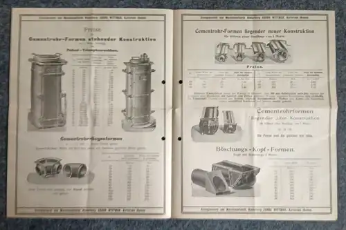 Prospekt Cementwaren Georg Wittmer Karlsruhe Baden Spezialfabrik
