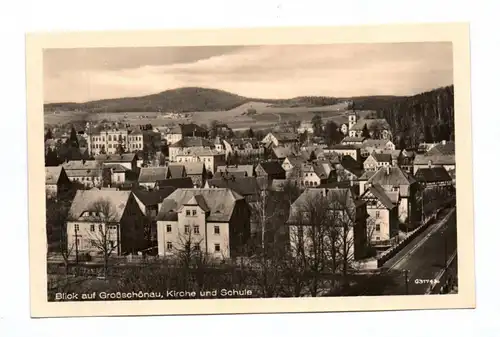 Ak Blick auf Großschönau Kirche und Schule