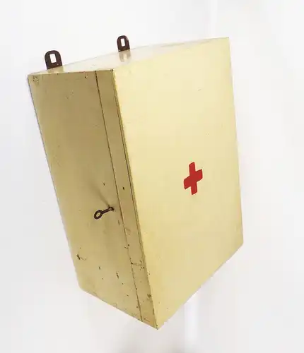 Sani Hängeschrank Eigenbau Rot Kreuz Leer Sanitäter Erste Hilfe Vintage