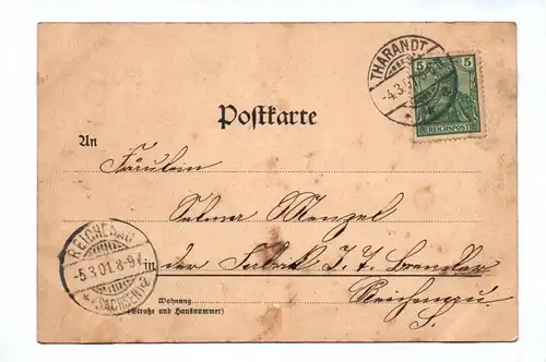 Ak Gruß aus Tharandt Kurhaus Villa Sanitas 1901 Postkarte