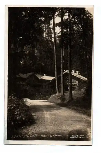 Ak Balzhütte Böhmische Sächsische Schweiz Böhmen Dittersbach 1929