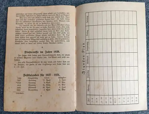 Original Deutscher Tierschutz Kalender 1926 altes Heft Tierschutzkalender DR