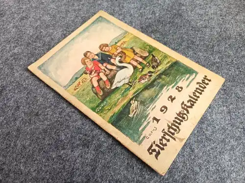 ORIGINAL Tierschutzkalender von 1928 alter Tierschutz Kalender DR