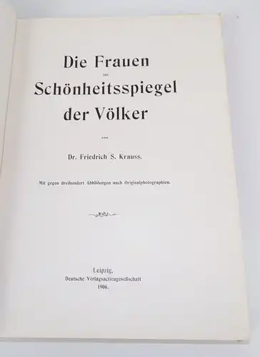 Krauss 2 Bücher Die Anmut des Frauenleibes Die Frauen im Schönheitsspiegel 