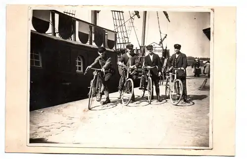 Foto Fahrrad Fahrer Altona Hafen um 1928