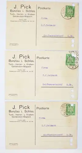 Poskarte Pick Bunzlau Schlesien Herren Kleidung 1926 Polen Wrocław