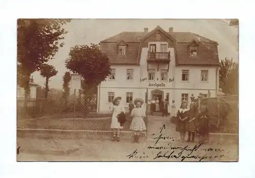 Ak Logies & Bad Josefquelle 1909 Mädchen Gaststätte