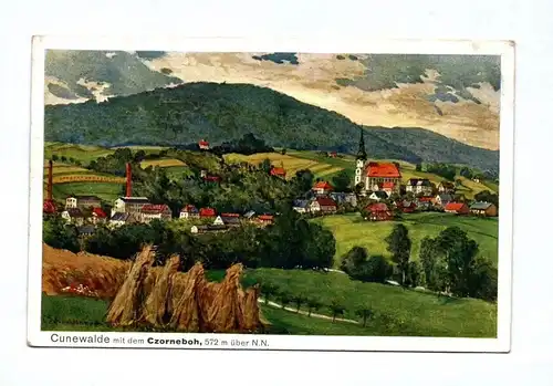 Ak Cunewalde mit dem Czorneboh 1933