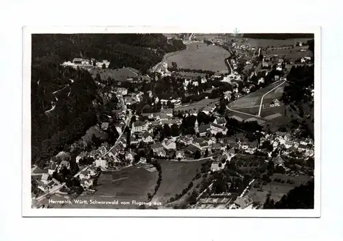 Ak Herrenalb Württemberg Schwarzwald vom Flugzeug aus gesehen 1949