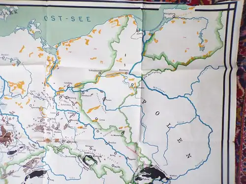 Karte Deutschland Kohlen Kali Eisenerz Lagerstätten Dr Kukuk Vorkrieg Gebiete