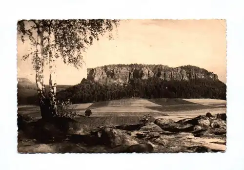 Ak DDR Fels Pfaffenstein Sächsische Schweiz Blick vom Quirl