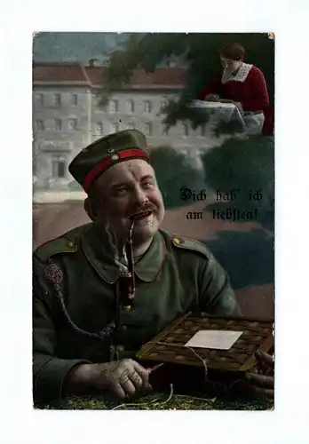 Ak Soldat Dich hab ich am liebsten 1915