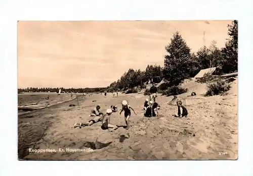 Ak Knappensee Kreis Hoyerswerda Kinder am Strand 1961