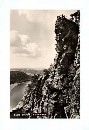 Ak Sächsische Schweiz Basteifelsen DDR 1960