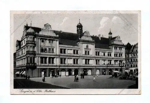 Ak Torgau an der Elbe Rathaus 1943