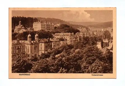 Ak Marienbad Kaiserstraße Mariánské Lázně Tschechien