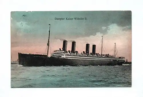 Ak Dampfer Kaiser Wilhelm II. Passagierschiff 1910