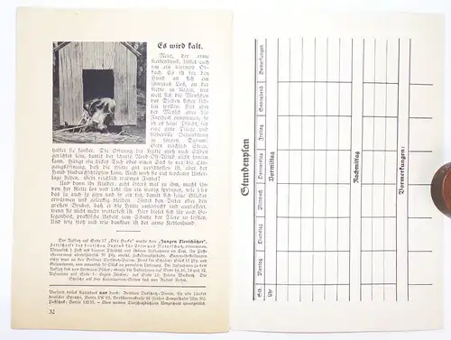 Tierschutz Kalender 1933 