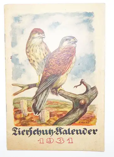 Alter Tierschutz Kalender 1931