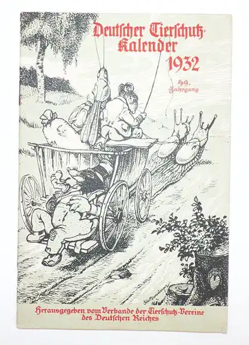 Deutscher Tierschutz Kalender 1932