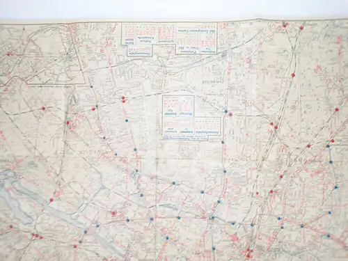 Wie fahr ich in Groß Berlin 1933 Straßen Verkehrsplan U Bahn S Bahn Autobusse