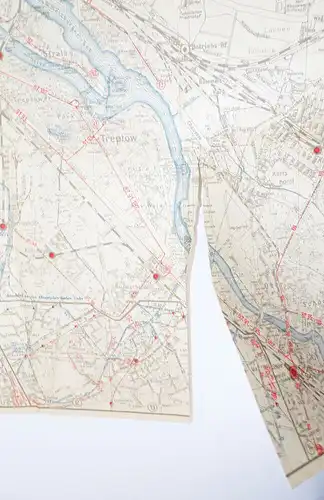 Wie fahr ich in Groß Berlin 1933 Straßen Verkehrsplan U Bahn S Bahn Autobusse