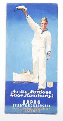 HAPAG Seebäderdienst An die Nordsee über Hamburg 1930er