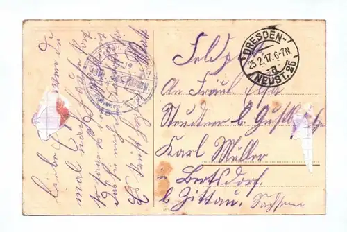 Patriotik Ak Herr Gott im Himmel schütz mein Land 1917 Feldpost