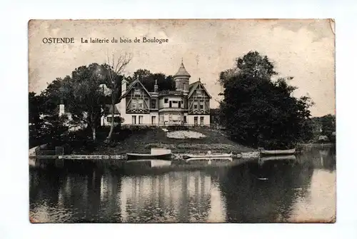 Ak Ostende La laiterie du bois de Boulogne Feldpost 1917 Straßburg